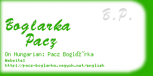 boglarka pacz business card